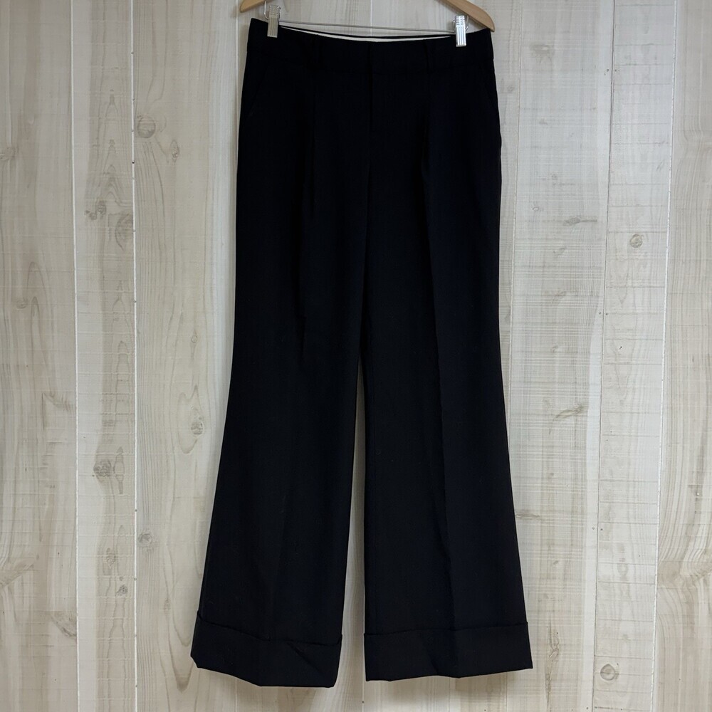 Banana‎ Republic Womens Pants Black Size 6 Stretch Martin Fit Career Wool Blend